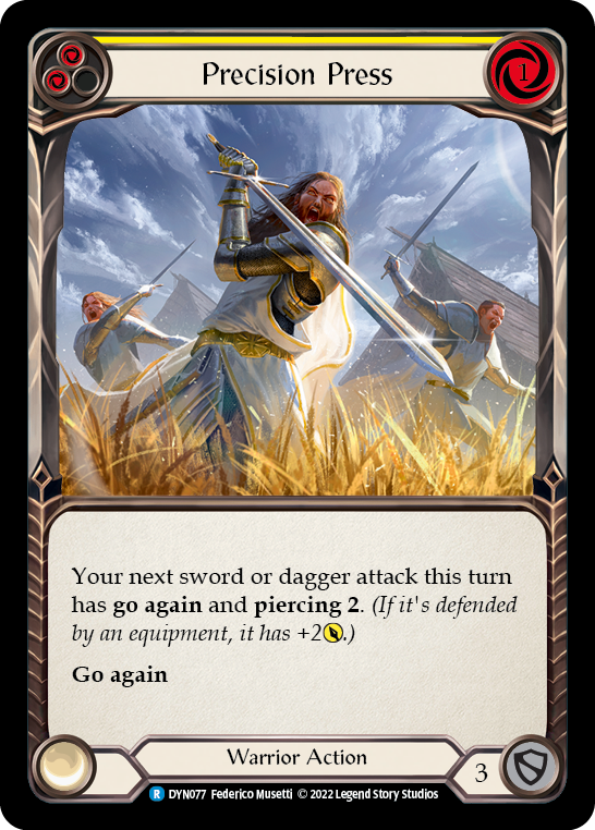 Precision Press (Yellow) [DYN077] (Dynasty)  Rainbow Foil | L.A. Mood Comics and Games