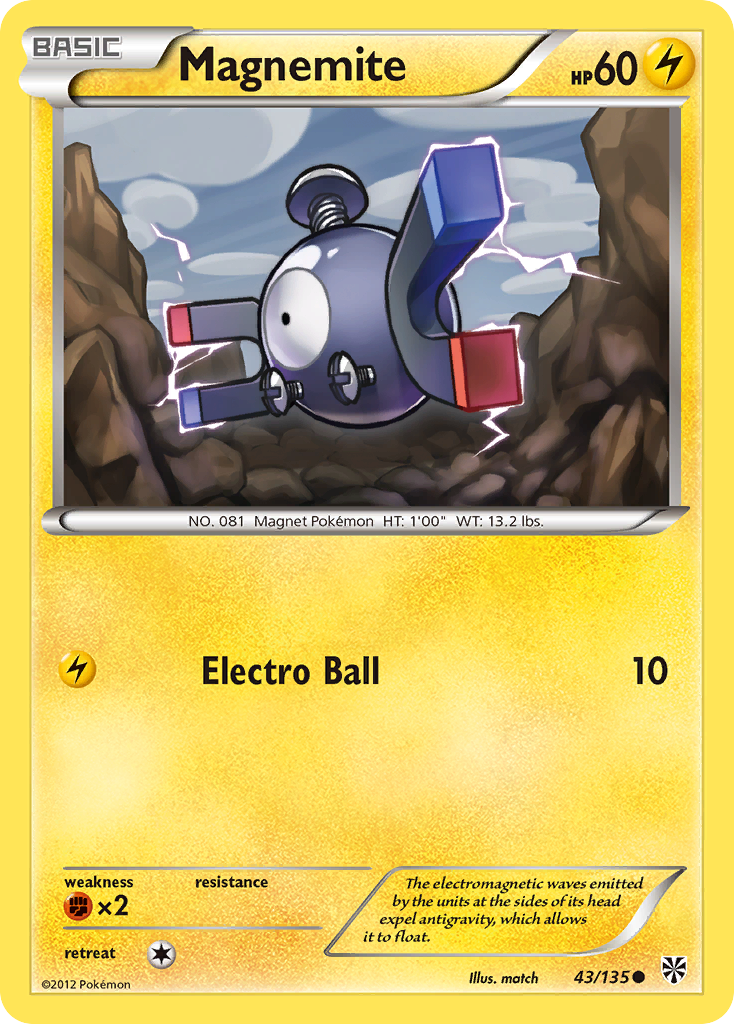 Magnemite (43/135) [Black & White: Plasma Storm] | L.A. Mood Comics and Games