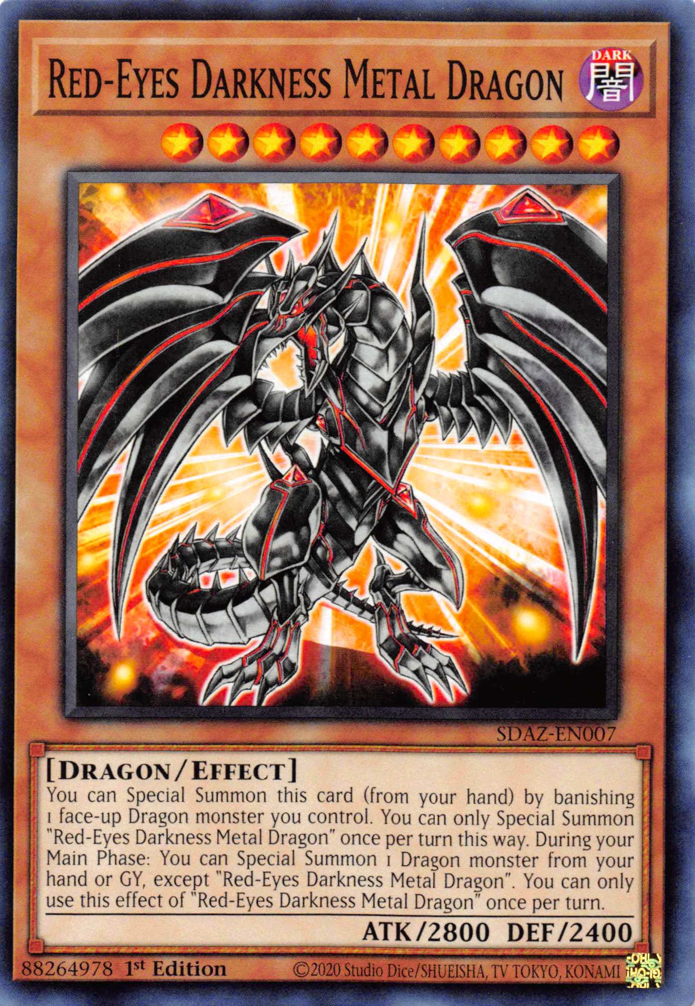 Red-Eyes Darkness Metal Dragon [SDAZ-EN007] Common | L.A. Mood Comics and Games