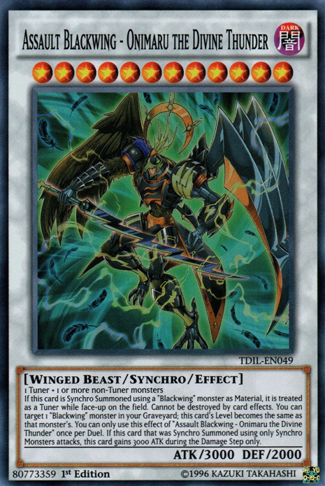 Assault Blackwing - Onimaru the Divine Thunder [TDIL-EN049] Super Rare | L.A. Mood Comics and Games