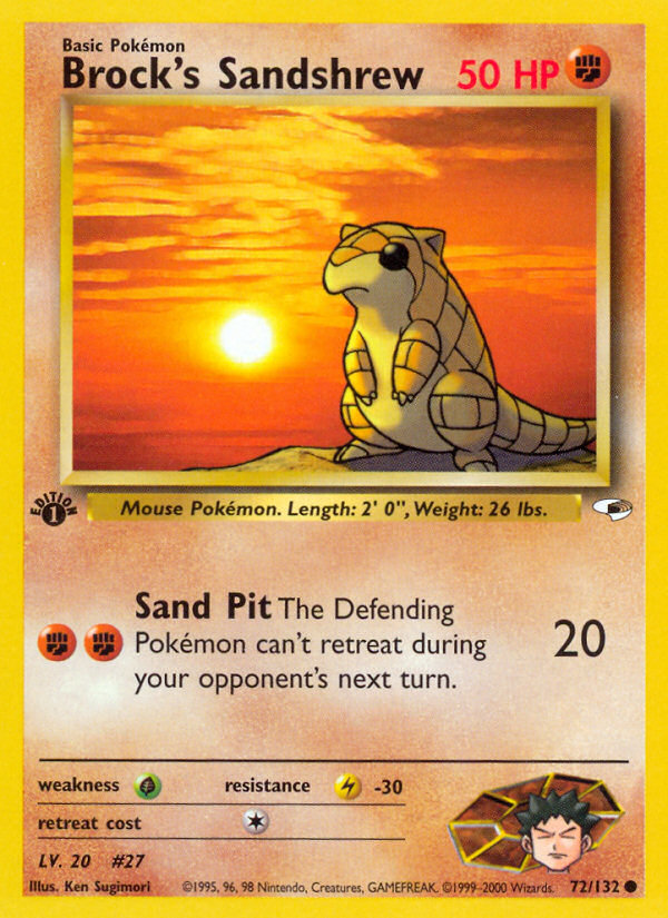 Brock's Sandshrew (72/132) [Gym Heroes 1st Edition] | L.A. Mood Comics and Games