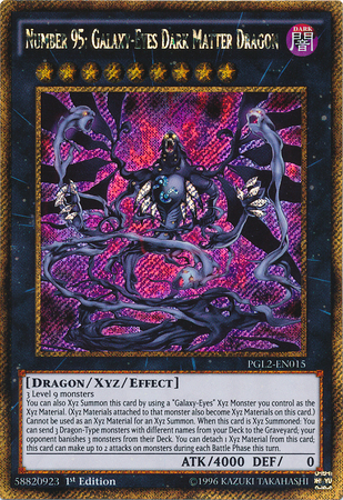 Number 95: Galaxy-Eyes Dark Matter Dragon [PGL2-EN015] Gold Secret Rare | L.A. Mood Comics and Games