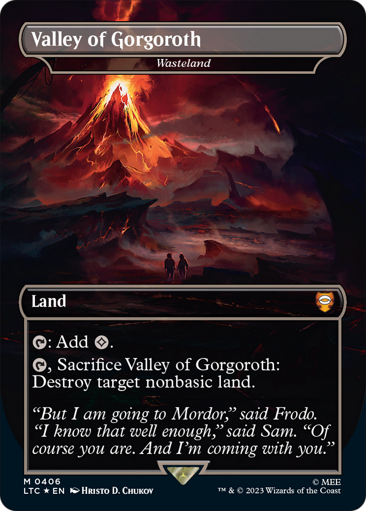 Valley of Gorgoroth - Wasteland (Surge Foil Realms and Relics) [The Lord of the Rings: Tales of Middle-Earth Commander] | L.A. Mood Comics and Games