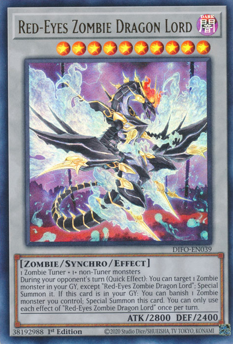 Red-Eyes Zombie Dragon Lord [DIFO-EN039] Ultra Rare | L.A. Mood Comics and Games
