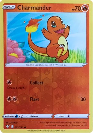Charmander (023/185) (Reverse Cosmos Holo) [Sword & Shield: Vivid Voltage] | L.A. Mood Comics and Games
