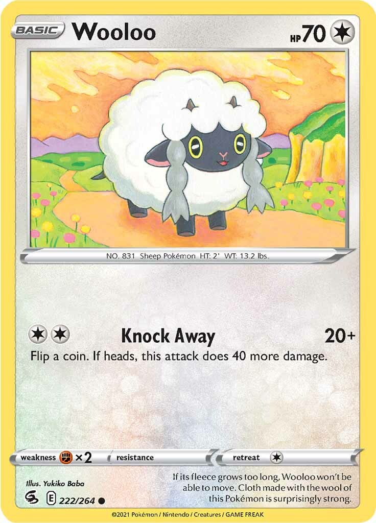 Wooloo (222/264) [Sword & Shield: Fusion Strike] | L.A. Mood Comics and Games