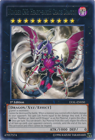 Number C92: Heart-eartH Chaos Dragon [LVAL-EN050] Rare | L.A. Mood Comics and Games