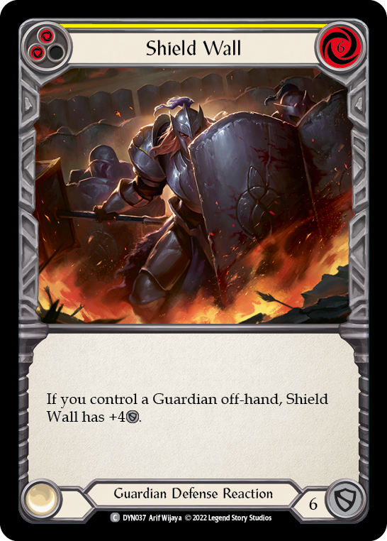 Shield Wall (Yellow) [DYN037] (Dynasty)  Rainbow Foil | L.A. Mood Comics and Games