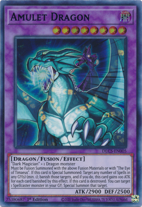 Amulet Dragon (Blue) [DLCS-EN005] Ultra Rare | L.A. Mood Comics and Games