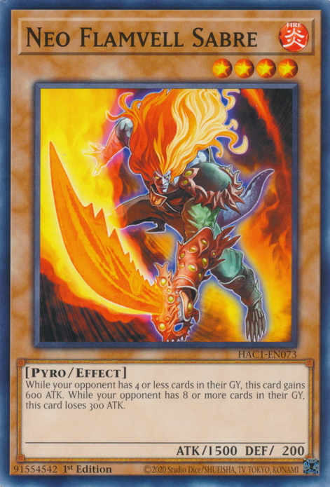 Neo Flamvell Sabre [HAC1-EN073] Common | L.A. Mood Comics and Games