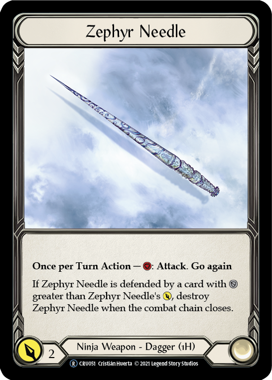 Zephyr Needle [U-CRU051] (Crucible of War Unlimited)  Unlimited Rainbow Foil | L.A. Mood Comics and Games