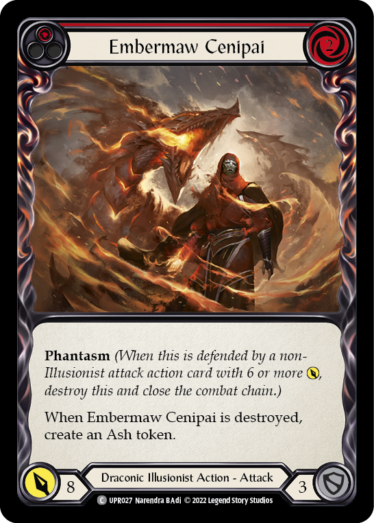 Embermaw Cenipai (Red) [UPR027] (Uprising)  Rainbow Foil | L.A. Mood Comics and Games