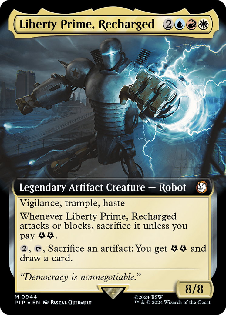 Liberty Prime, Recharged (Extended Art) (Surge Foil) [Fallout] | L.A. Mood Comics and Games