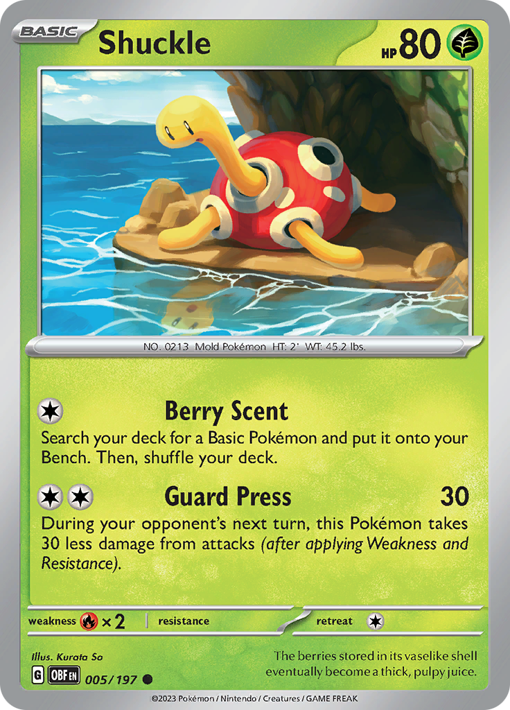 Shuckle (005/197) [Scarlet & Violet: Obsidian Flames] | L.A. Mood Comics and Games