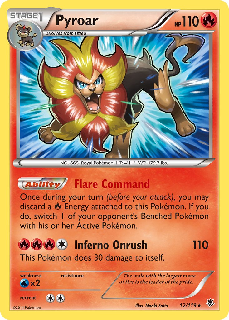 Pyroar (12/119) (Theme Deck Exclusive) [XY: Phantom Forces] | L.A. Mood Comics and Games