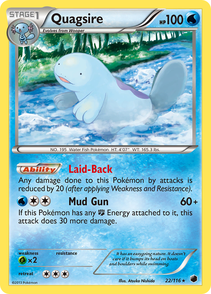 Quagsire (22/116) [Black & White: Plasma Freeze] | L.A. Mood Comics and Games