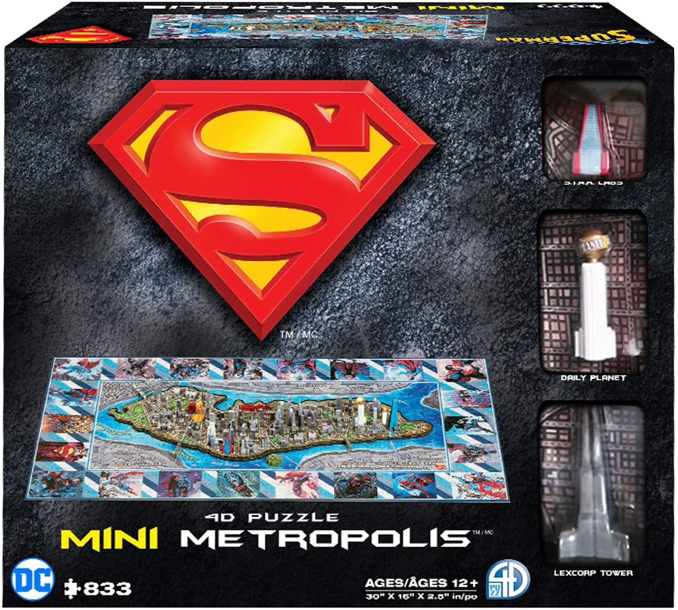4D Cityscape Superman Mini Metropolis Puzzle | L.A. Mood Comics and Games