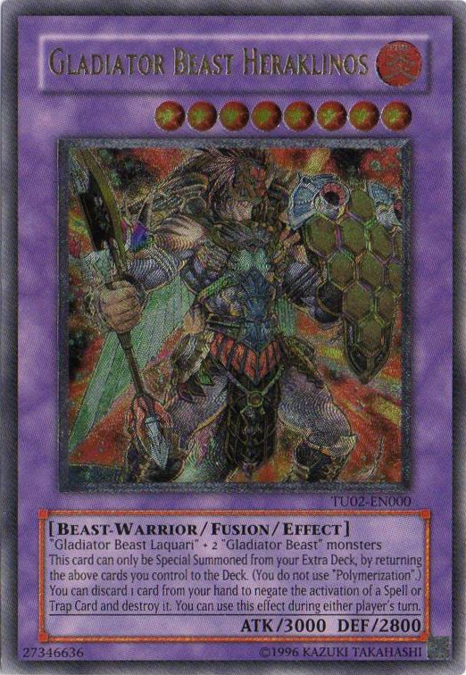 Gladiator Beast Heraklinos [TU02-EN000] Ultimate Rare | L.A. Mood Comics and Games