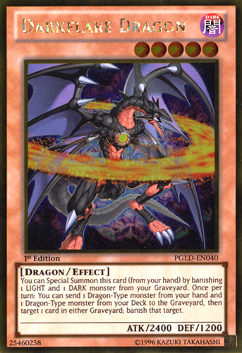 Darkflare Dragon [PGLD-EN040] Gold Rare | L.A. Mood Comics and Games