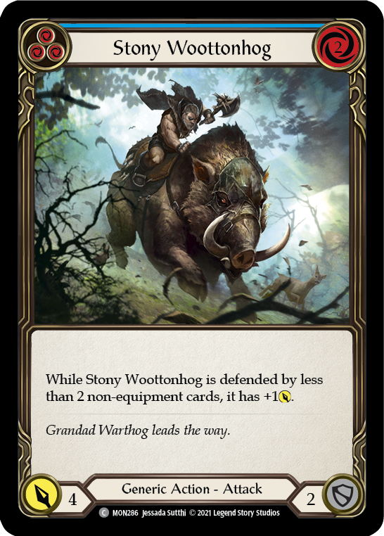 Stony Woottonhog (Blue) [MON286-RF] (Monarch)  1st Edition Rainbow Foil | L.A. Mood Comics and Games