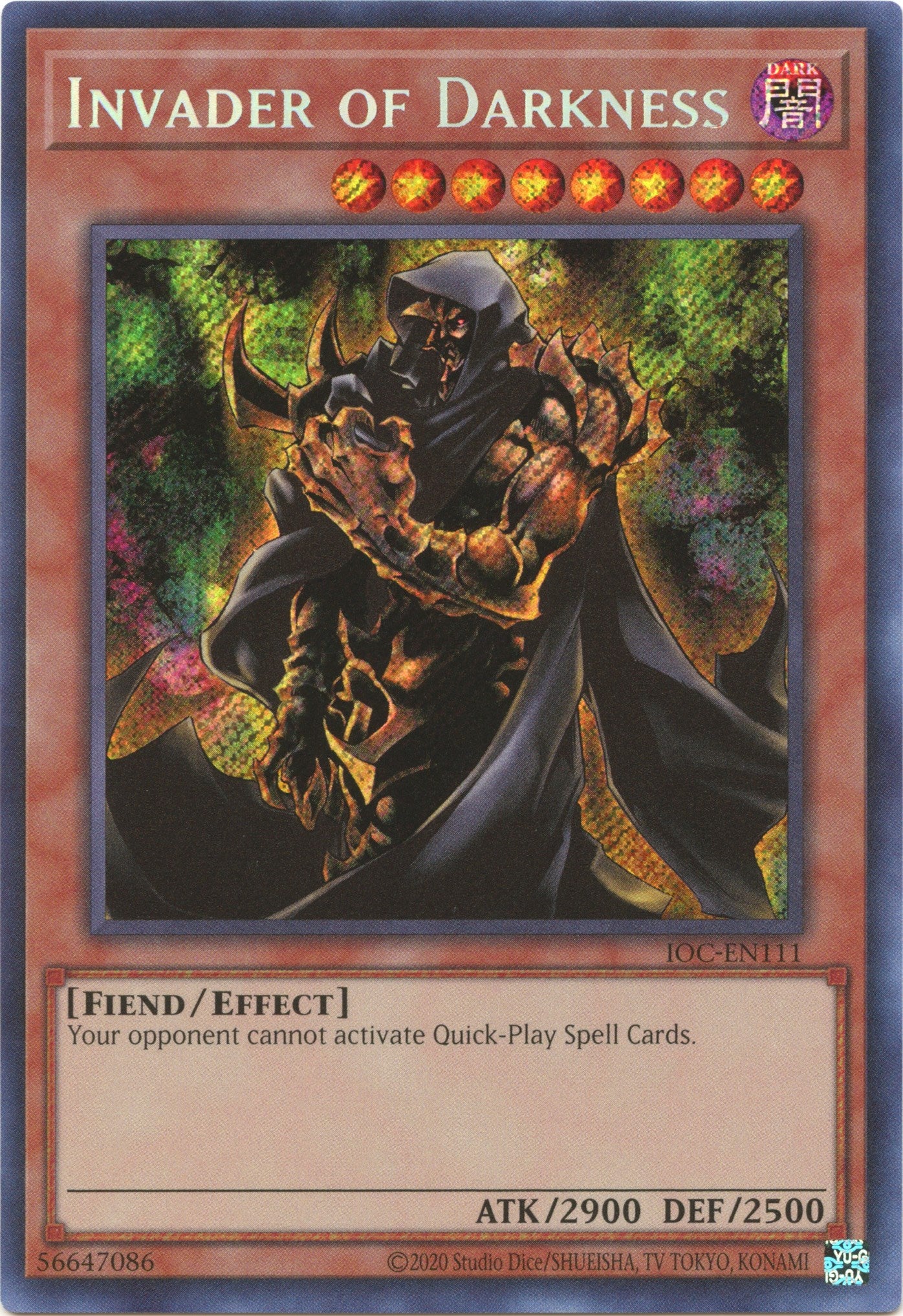 Invader of Darkness (25th Anniversary) [IOC-EN111] Secret Rare | L.A. Mood Comics and Games
