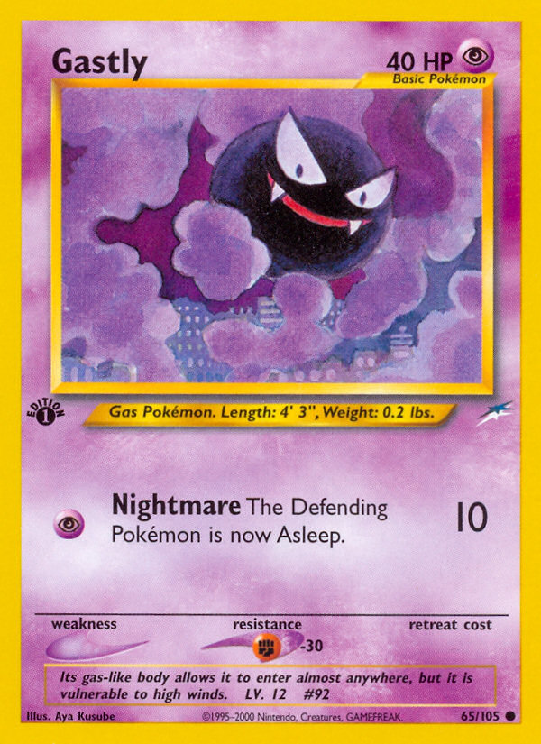 Gastly (65/105) [Neo Destiny 1st Edition] | L.A. Mood Comics and Games