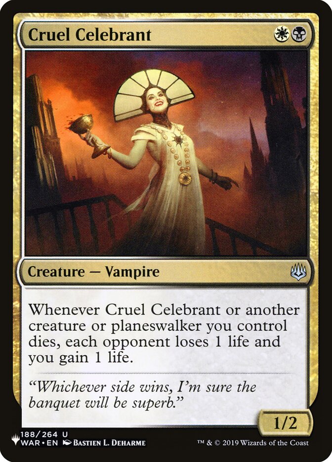 Cruel Celebrant [The List] | L.A. Mood Comics and Games