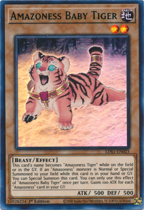 Amazoness Baby Tiger (Green) [LDS1-EN023] Ultra Rare | L.A. Mood Comics and Games