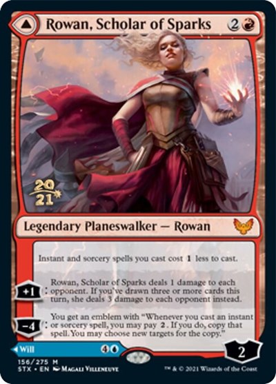 Rowan, Scholar of Sparks // Will, Scholar of Frost [Strixhaven: School of Mages Prerelease Promos] | L.A. Mood Comics and Games