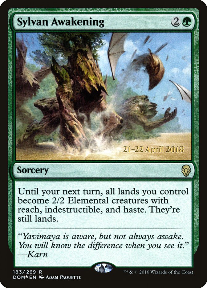 Sylvan Awakening [Dominaria Prerelease Promos] | L.A. Mood Comics and Games