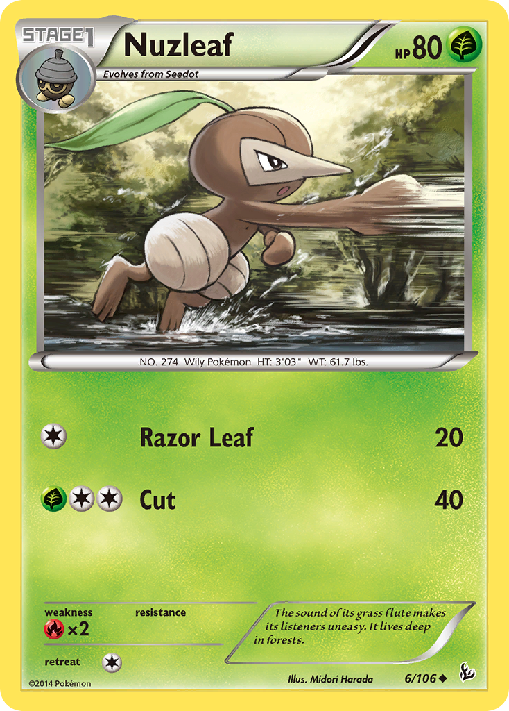 Nuzleaf (6/106) [XY: Flashfire] | L.A. Mood Comics and Games