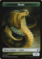 Plant // Snake Double-Sided Token [Commander 2019 Tokens] | L.A. Mood Comics and Games