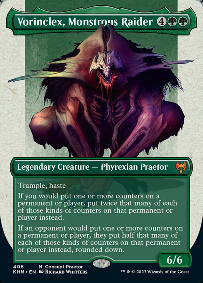 Vorinclex, Monstrous Raider (Borderless Concept Praetors) [Phyrexia: All Will Be One] | L.A. Mood Comics and Games