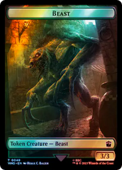 Soldier // Beast Double-Sided Token (Surge Foil) [Doctor Who Tokens] | L.A. Mood Comics and Games