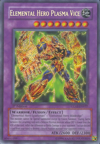 Elemental Hero Plasma Vice [GLAS-EN037] Secret Rare | L.A. Mood Comics and Games