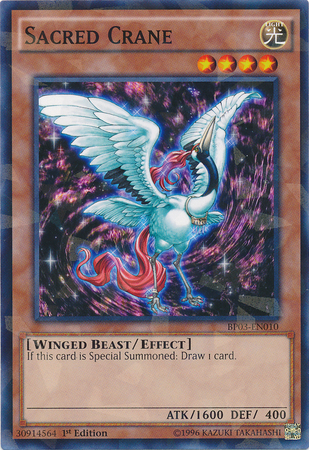 Sacred Crane [BP03-EN010] Shatterfoil Rare | L.A. Mood Comics and Games