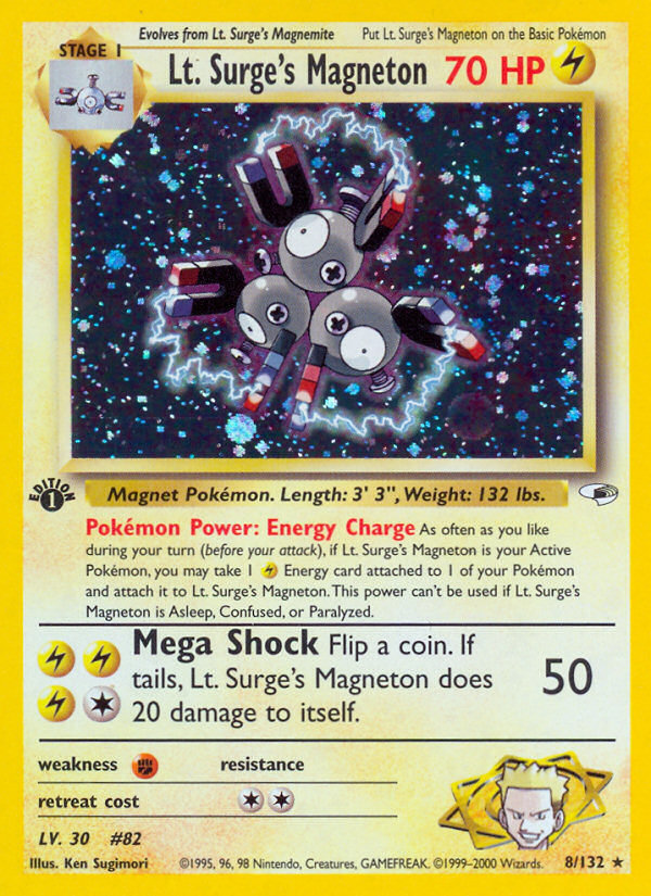 Lt. Surge's Magneton (8/132) [Gym Heroes 1st Edition] | L.A. Mood Comics and Games