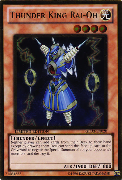 Thunder King Rai-Oh [GLD3-EN020] Gold Rare | L.A. Mood Comics and Games
