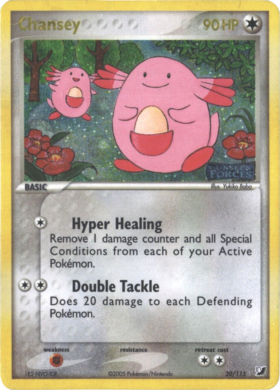 Chansey (20/115) (Stamped) [EX: Unseen Forces] | L.A. Mood Comics and Games