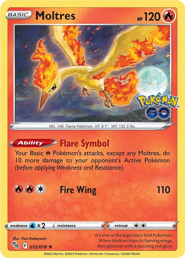 Moltres (012/078) [Pokémon GO] | L.A. Mood Comics and Games