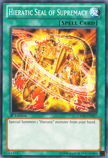 Hieratic Seal of Supremacy [GAOV-EN057] Common | L.A. Mood Comics and Games