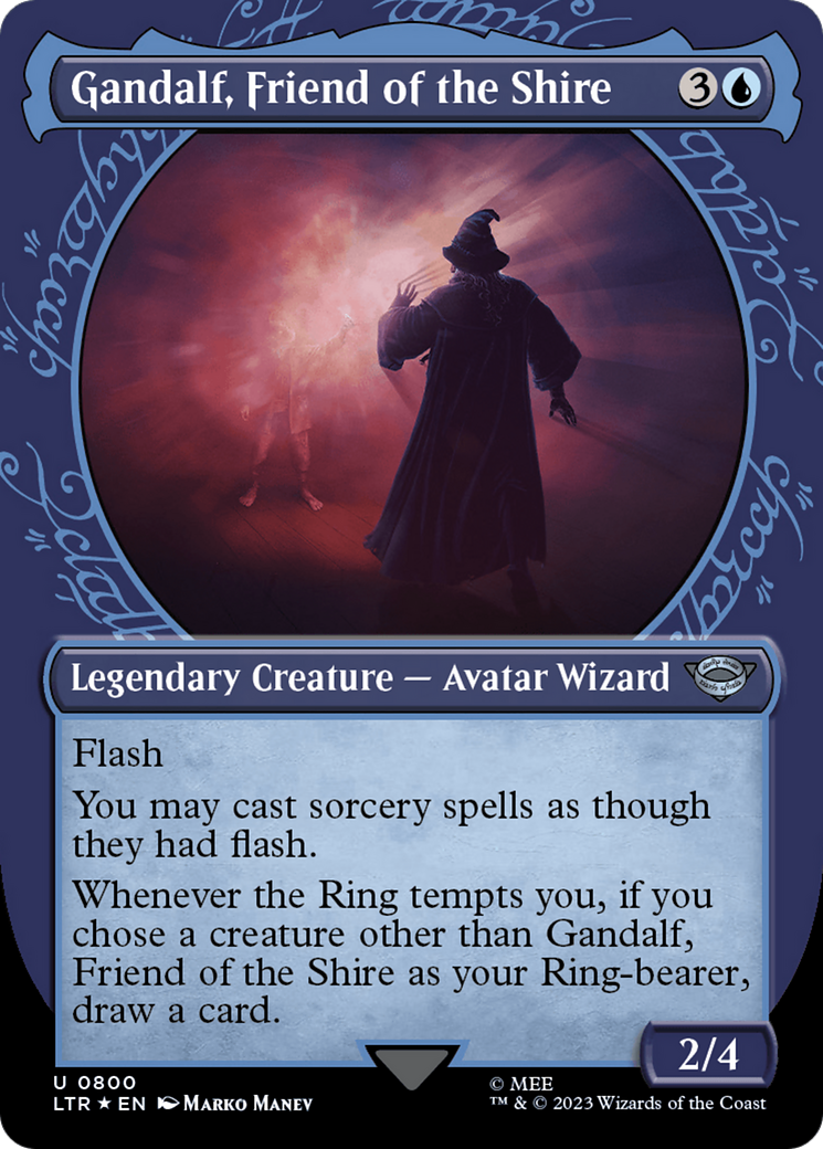 Gandalf, Friend of the Shire (Showcase) (Surge Foil) [The Lord of the Rings: Tales of Middle-Earth] | L.A. Mood Comics and Games