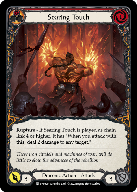 Searing Touch [UPR099] (Uprising)  Rainbow Foil | L.A. Mood Comics and Games