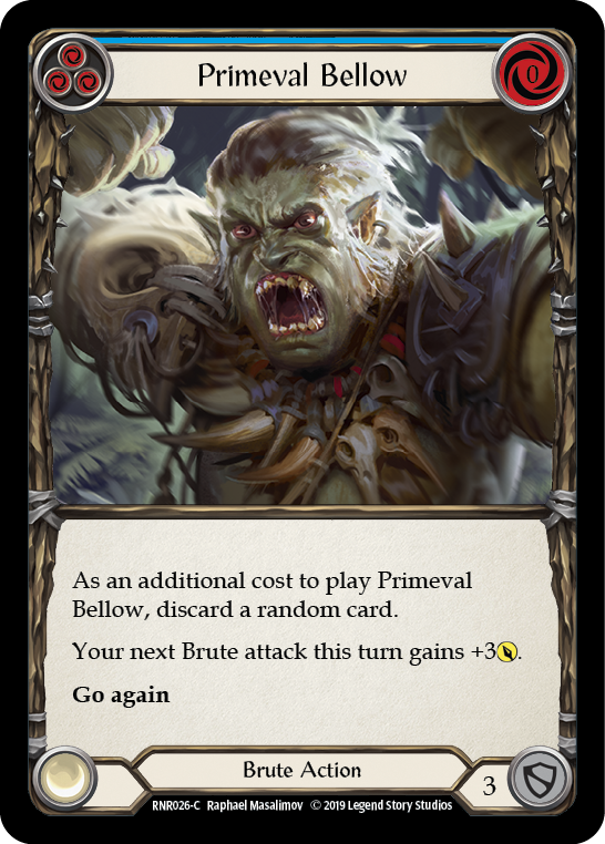 Primeval Bellow (Blue) [RNR026-C] (Rhinar Hero Deck)  1st Edition Normal | L.A. Mood Comics and Games