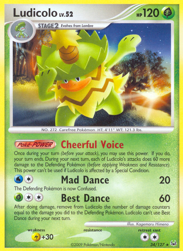 Ludicolo (34/127) [Platinum: Base Set] | L.A. Mood Comics and Games
