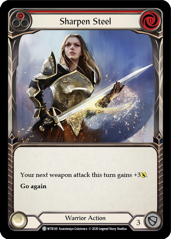 Sharpen Steel (Red) [U-WTR141] (Welcome to Rathe Unlimited)  Unlimited Rainbow Foil | L.A. Mood Comics and Games