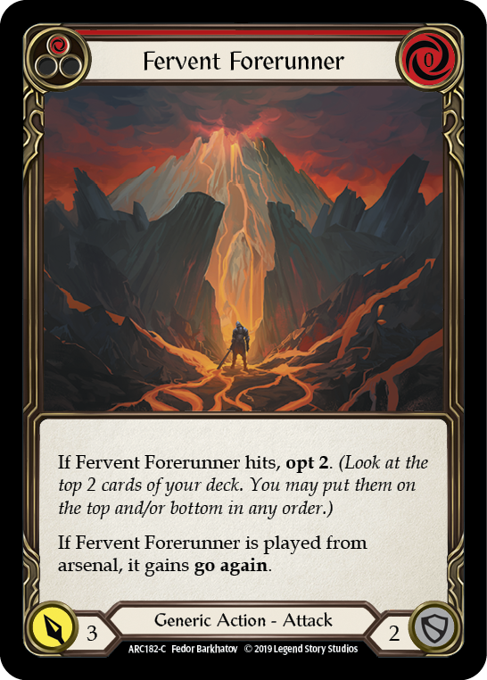 Fervent Forerunner (Red) [ARC182-C] (Arcane Rising)  1st Edition Normal | L.A. Mood Comics and Games