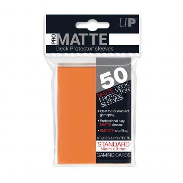 50ct Pro-Matte Orange Standard Deck Protectors | L.A. Mood Comics and Games