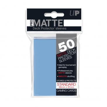 50ct Pro-Matte Light Blue Standard Deck Protectors | L.A. Mood Comics and Games