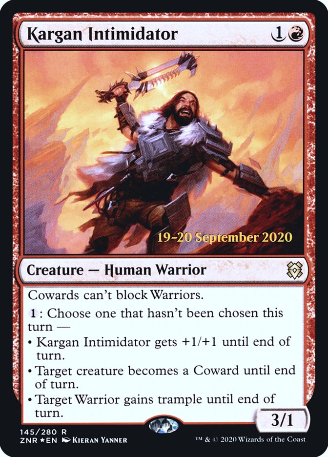 Kargan Intimidator [Zendikar Rising Prerelease Promos] | L.A. Mood Comics and Games